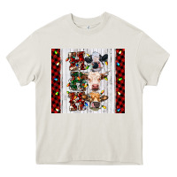 Cream ho ho ho christmas cow Heavy Core Tee - RanaPortraitStore