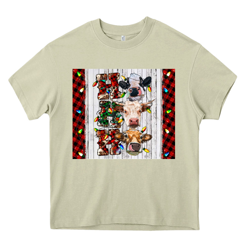 Ho Ho Ho Christmas Cow Heavy Core Tee by RanaPortraitStore | Teevron