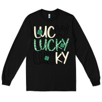 Black lucky Long Sleeve Tee - MaliasSmallBusiness