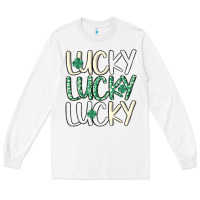 White lucky Long Sleeve Tee - MaliasSmallBusiness