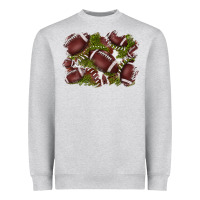 Heather Grey football background Heavyweight Sweatshirt - BarkalooDesign