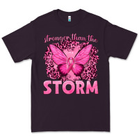 Plum Stronger Than The Storm Breast Cancer Premium Tee - texasbilliewilder