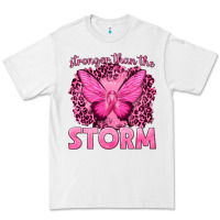 White Stronger Than The Storm Breast Cancer Premium Tee - texasbilliewilder