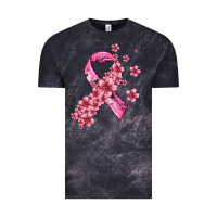 Cloud Black pink cancer ribbon Vintage Tee - AdoDesignShop