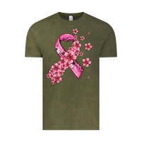 Vintage Olive pink cancer ribbon Vintage Tee - AdoDesignShop