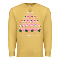 Antique Gold Christmas Tree Flamingo Premium Sweatshirt - Bettercallsaul