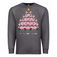 Charcoal Heather Christmas Tree Flamingo Premium Sweatshirt - Bettercallsaul