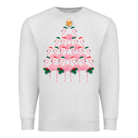 Oatmeal Heather Christmas Tree Flamingo Premium Sweatshirt - Bettercallsaul