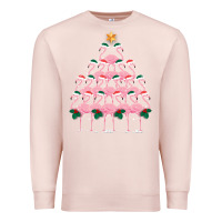 Pale Pink Christmas Tree Flamingo Premium Sweatshirt - Bettercallsaul