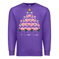 Purple Christmas Tree Flamingo Premium Sweatshirt - Bettercallsaul