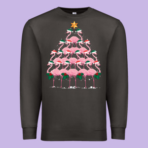 Christmas Tree Flamingo Premium Sweatshirt Designed By Bettercallsaul
