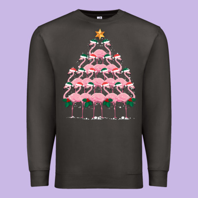 Christmas Tree Flamingo Premium Sweatshirt Designed By Bettercallsaul