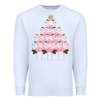 White Christmas Tree Flamingo Premium Sweatshirt - Bettercallsaul