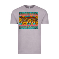 Western Sunflowers Turquoise Vintage Tee | Teevron