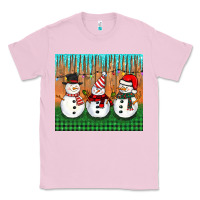 Bubblegum Pink christmas snovman Classic Tee - BarkalooDesign