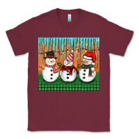 Burgundy christmas snovman Classic Tee - BarkalooDesign