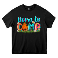 Black born to camp Heavy Core Tee - Zillion Design Studio