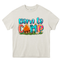 Cream born to camp Heavy Core Tee - Zillion Design Studio