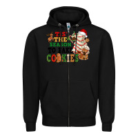 Black Tis' the season to bake cookies Zipper Hoodie - NancyCooperArtShop