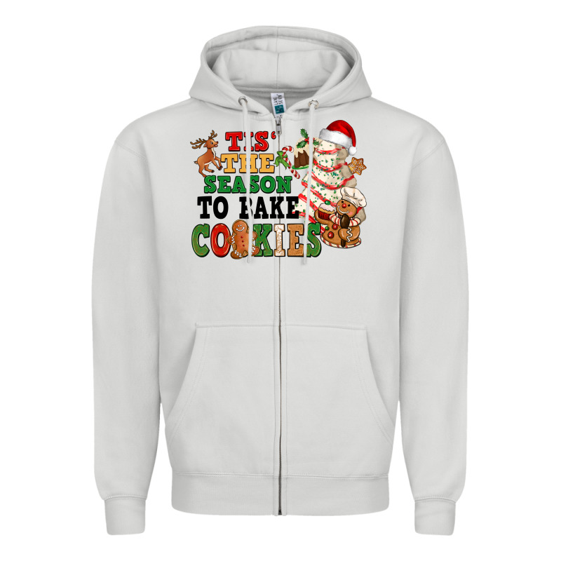 Tis' The Season To Bake Cookies Zipper Hoodie by NancyCooperArtShop | Teevron
