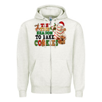 Oatmeal Heather Tis' the season to bake cookies Zipper Hoodie - NancyCooperArtShop