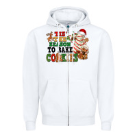 White Tis' the season to bake cookies Zipper Hoodie - NancyCooperArtShop