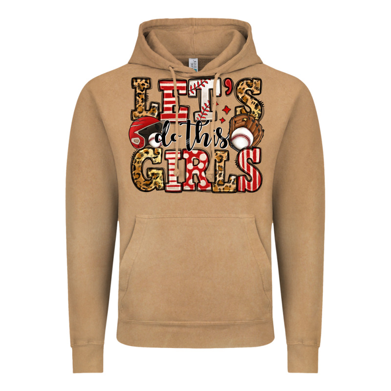 Let's Do This Girls Baseball Vintage Hoodie by Jasminsmagicworld | Teevron