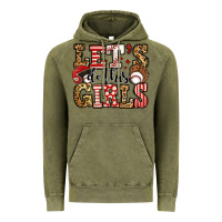 Vintage Olive let's do this girls baseball Vintage Hoodie - Jasminsmagicworld