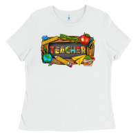 White teacher Ladies Tee - texasbilliewilder
