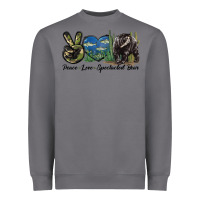 Storm Peace Love Spectacled Bear Heavyweight Sweatshirt - LillyAllenDesigns