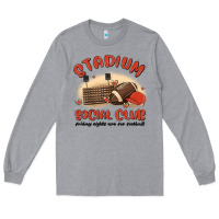 Heather Grey stadium social club football Long Sleeve Tee - MaliasSmallBusiness