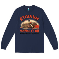 Navy stadium social club football Long Sleeve Tee - MaliasSmallBusiness