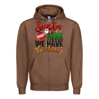 Chestnut Santa here we have cookies Zipper Hoodie - NancyCooperArtShop