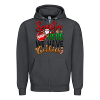Smoke Santa here we have cookies Zipper Hoodie - NancyCooperArtShop