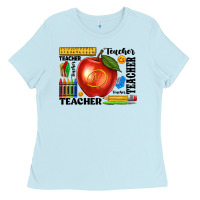 Baby Blue teacher Ladies Tee - texasbilliewilder