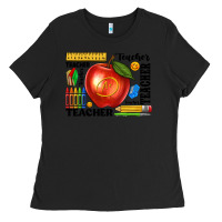 Black teacher Ladies Tee - texasbilliewilder