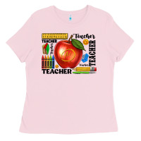 Bubblegum Pink teacher Ladies Tee - texasbilliewilder