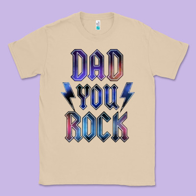 Dad You Rock Classic Tee Designed By Lillyallendesigns