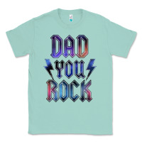 Seafoam Dad You Rock Classic Tee - LillyAllenDesigns