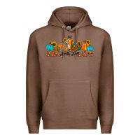 Chestnut hello fall pumpkin sunflower Premium Hoodie - JahusDesignShop