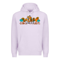 Lilac hello fall pumpkin sunflower Premium Hoodie - JahusDesignShop