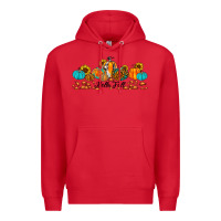 Red hello fall pumpkin sunflower Premium Hoodie - JahusDesignShop