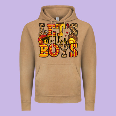 Let's Do This Boys Softball Vintage Hoodie Designed By Jasminsmagicworld