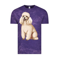Cloud Purple standart poodle Vintage Tee - Artiststas
