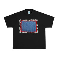 Black cowhide bandana denim background Urban Heavy Tee - AdoDesignShop