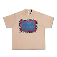 Burro cowhide bandana denim background Urban Heavy Tee - AdoDesignShop