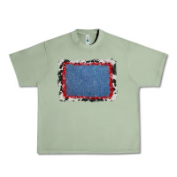 Oil Green cowhide bandana denim background Urban Heavy Tee - AdoDesignShop