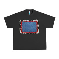 Pigment Black cowhide bandana denim background Urban Heavy Tee - AdoDesignShop