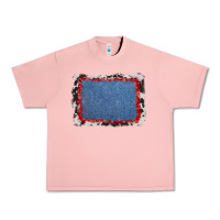 Salmon cowhide bandana denim background Urban Heavy Tee - AdoDesignShop