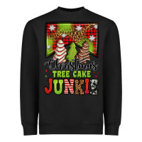 Black Christmas tree cake junkie Heavyweight Sweatshirt - Jasminsmagicworld